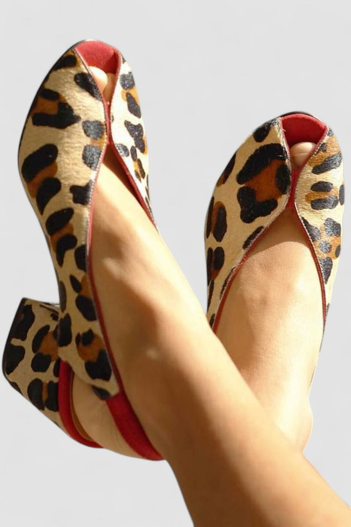 Louison | Sandals with Leopard Print