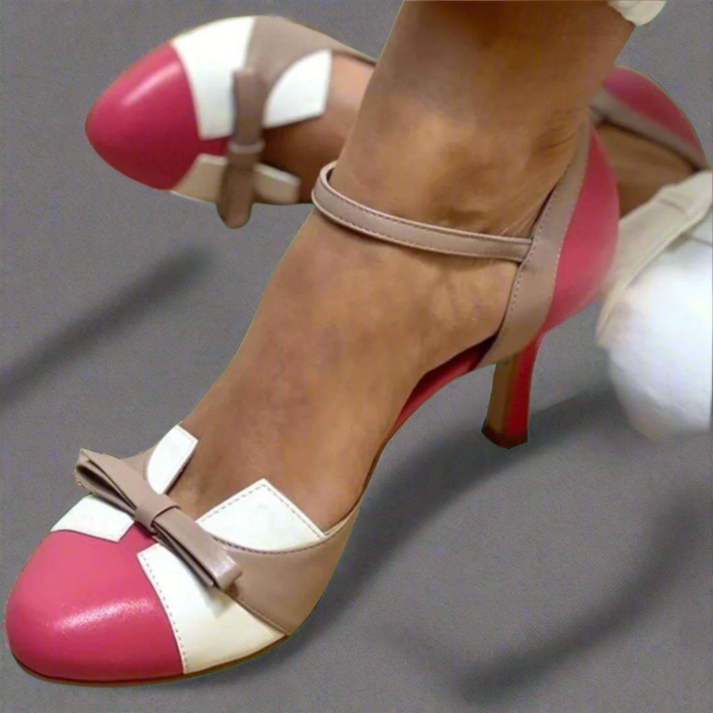 Roselle | Colorful sandals with knot and straps, with round toe