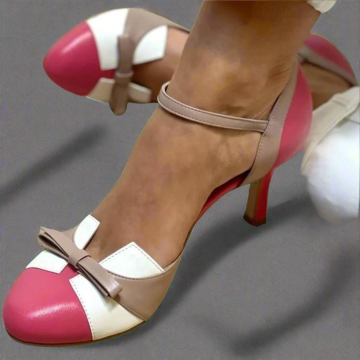 Roselle | Colorful sandals with knot and straps, with round toe