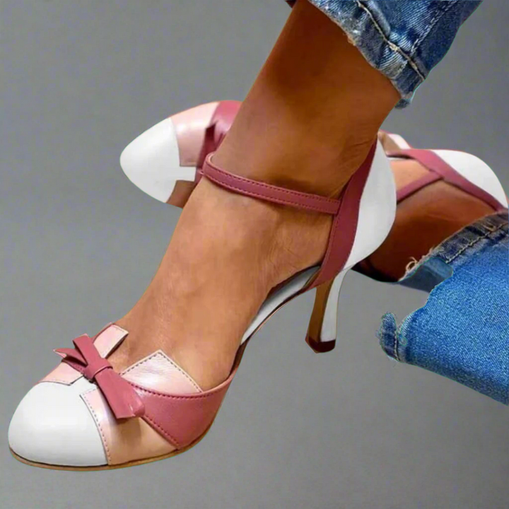 Roselle | Colorful sandals with knot and straps, with round toe