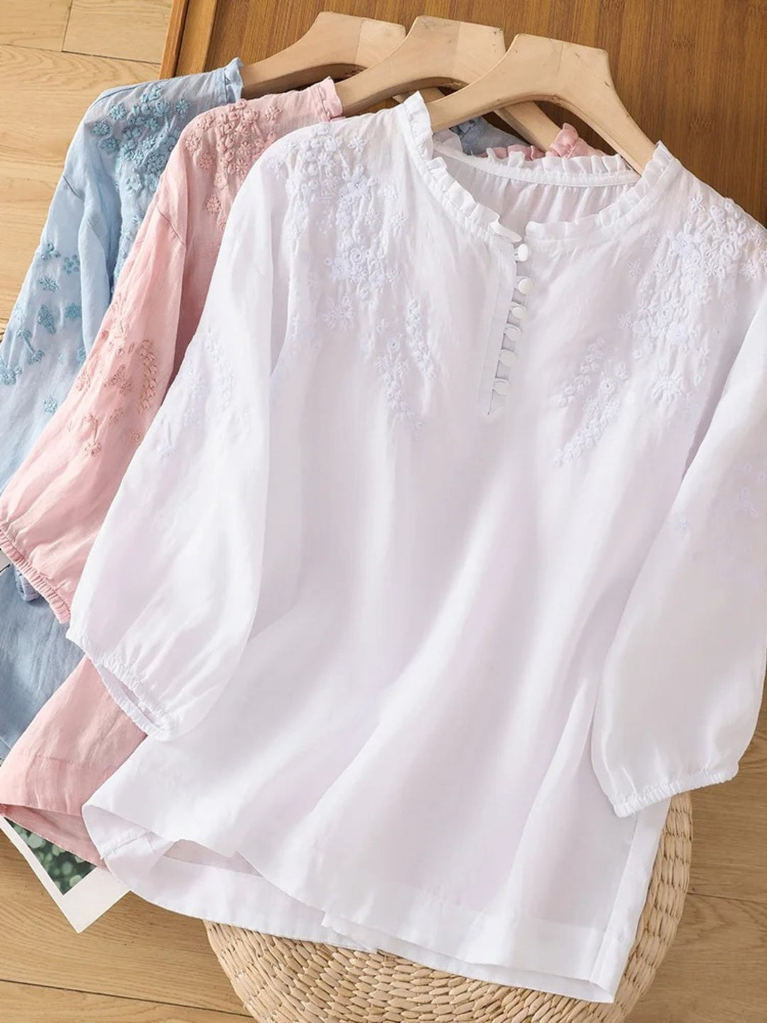 Cassandra | Cotton and Linen Blouse