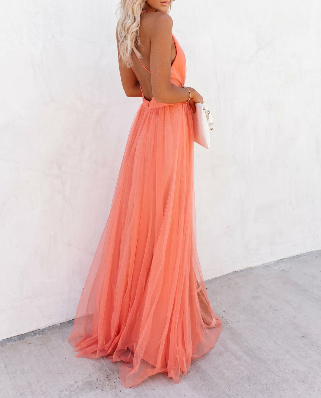 Grace | Coral Fade Dress