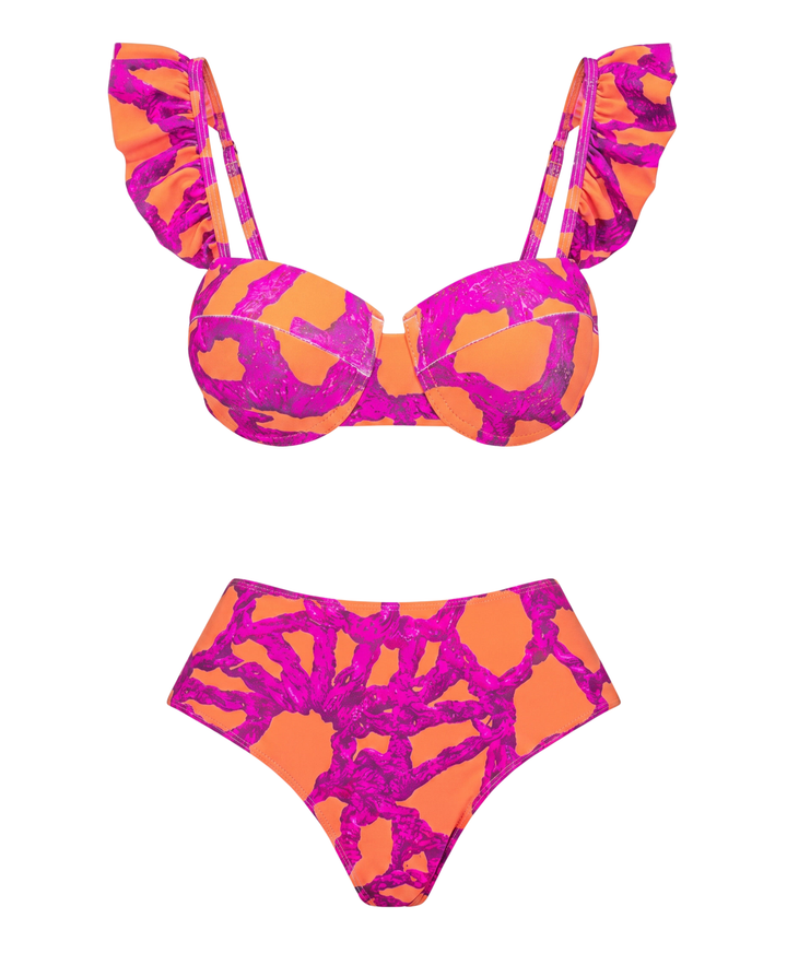 Bikini Set with Lace Skirt