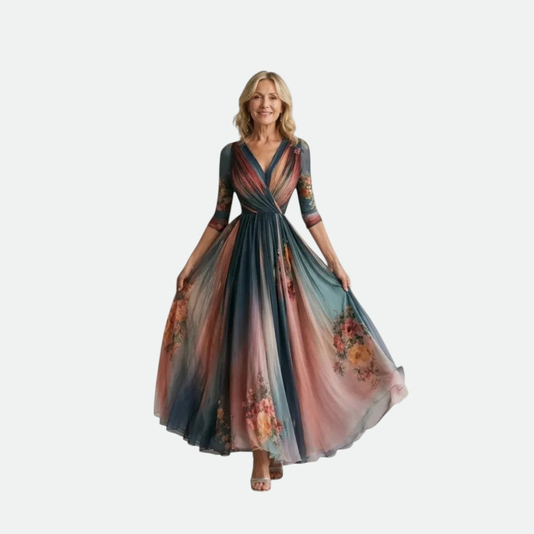 MEGAN | Bohemian Maxi Floral Dress