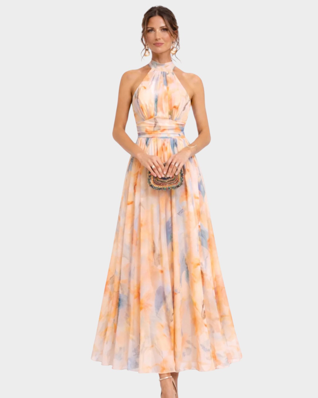 MOLLY | HALTER NECK MAXI DRESS