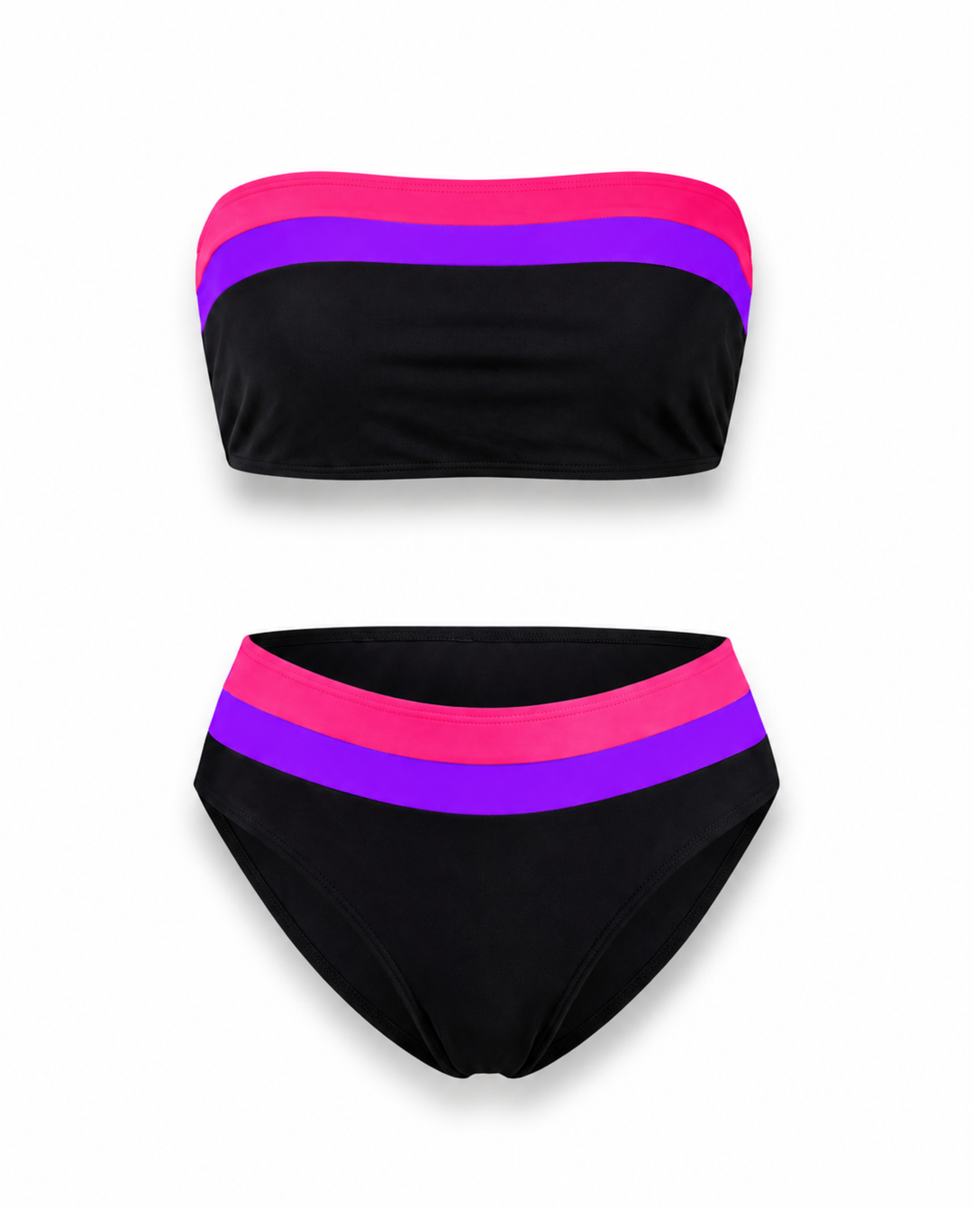 Contrasting Colorblock Bikini