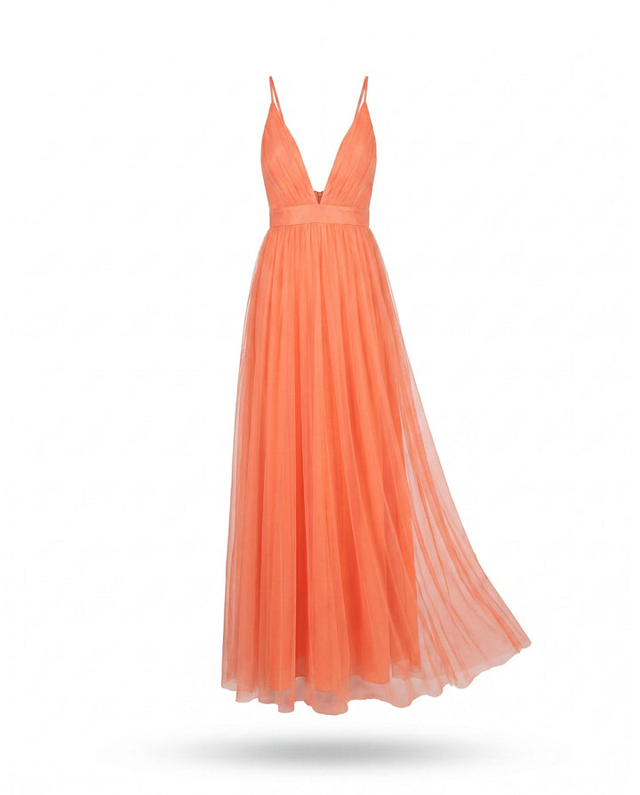 Grace | Coral Fade Dress