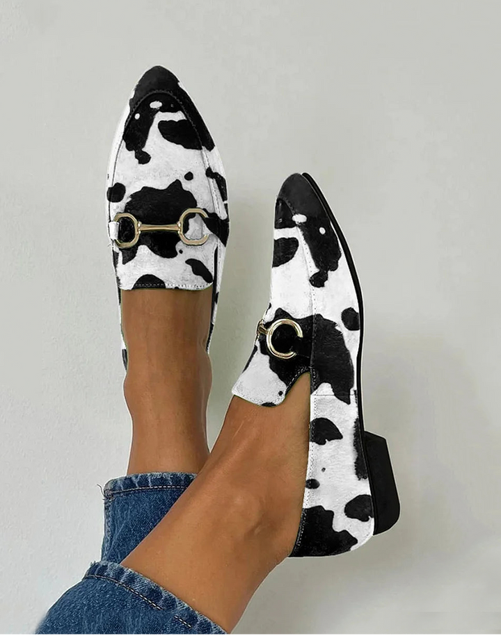 Dianne | Moccasin with Printed Buckle Detail