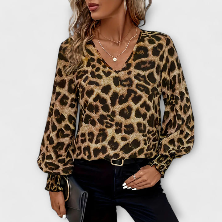 Joan | Stylish Leopard Print Blouse
