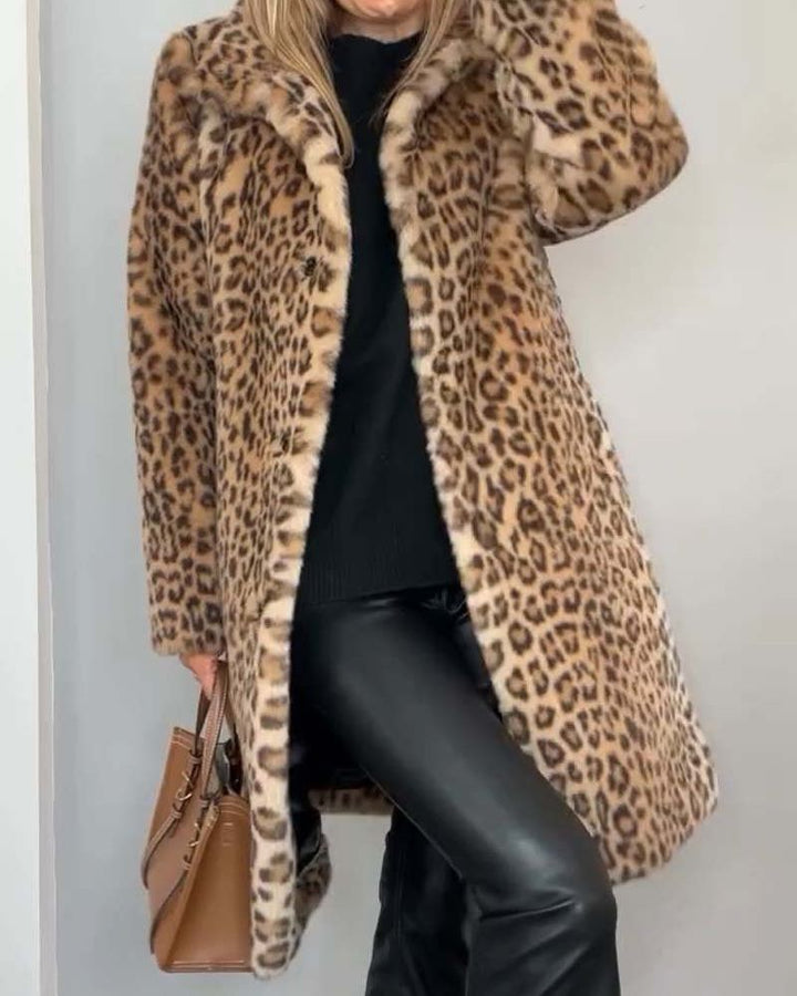 Leigh | Long Leopard Coat