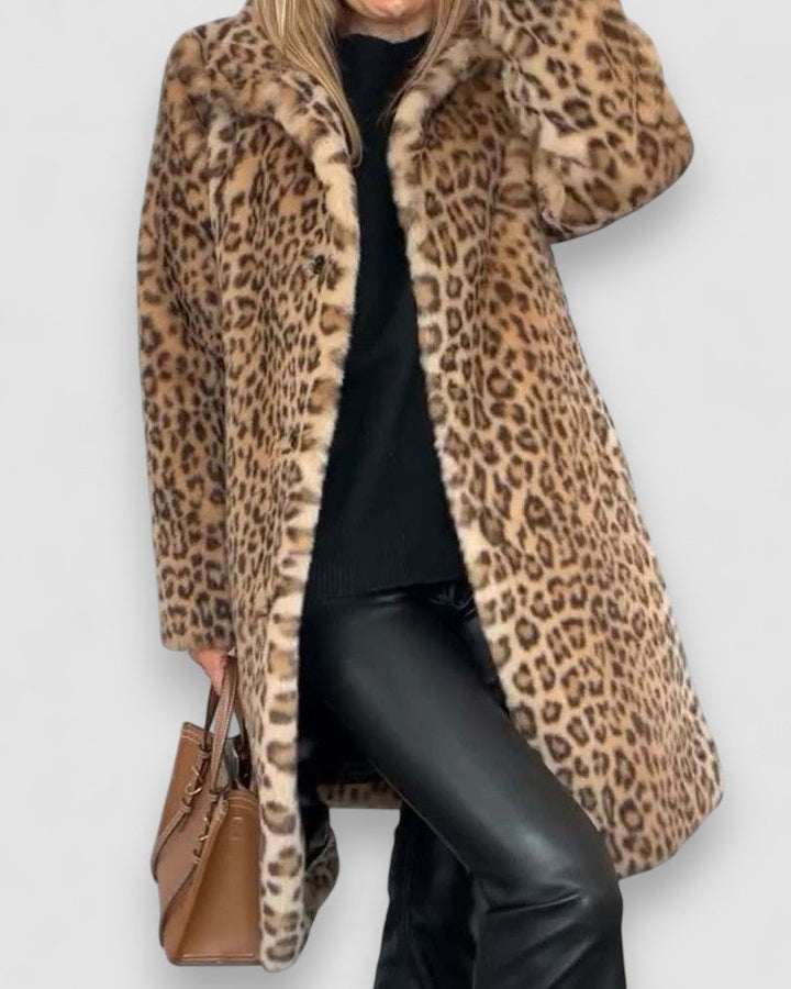 Leigh | Long Leopard Coat