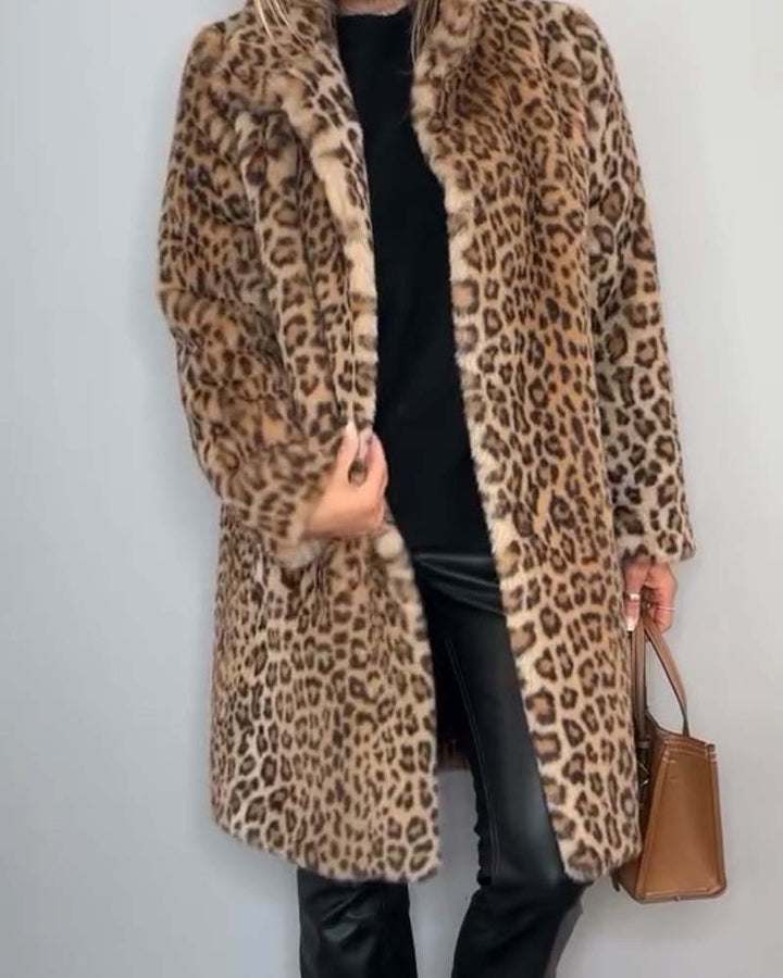 Leigh | Long Leopard Coat