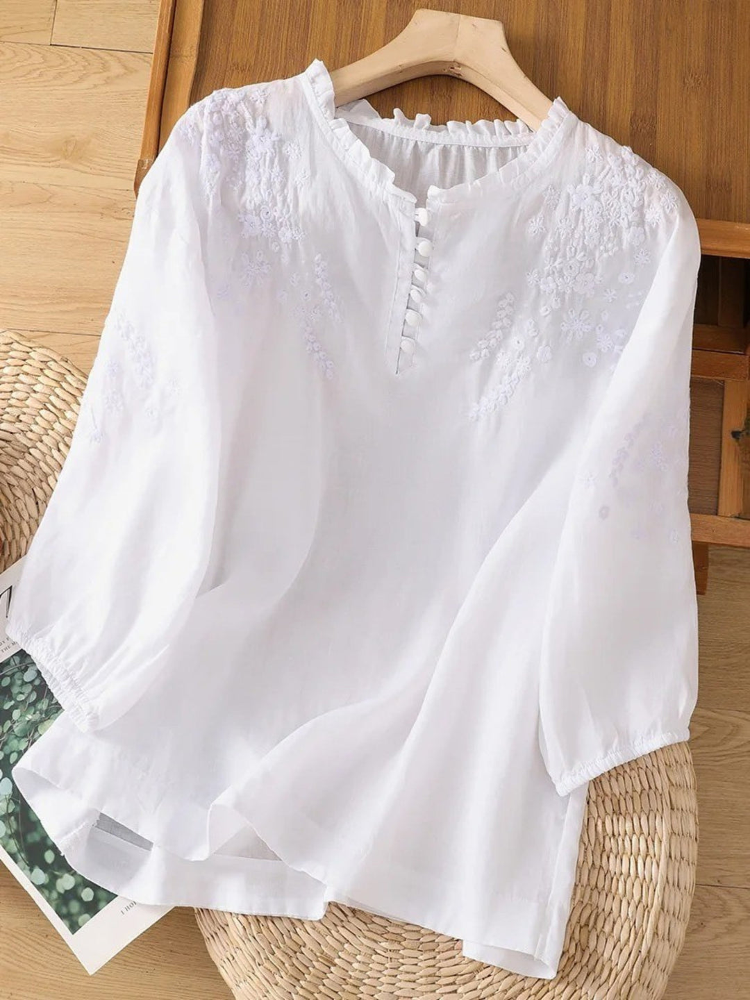 Cassandra | Cotton and Linen Blouse
