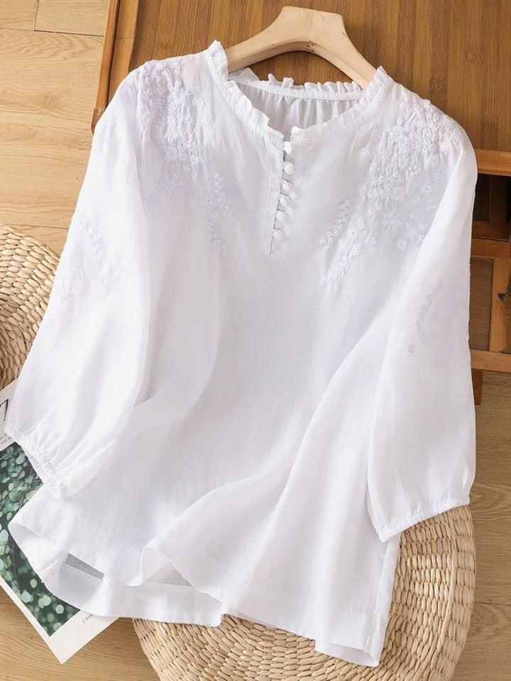 Cassandra | Cotton and Linen Blouse