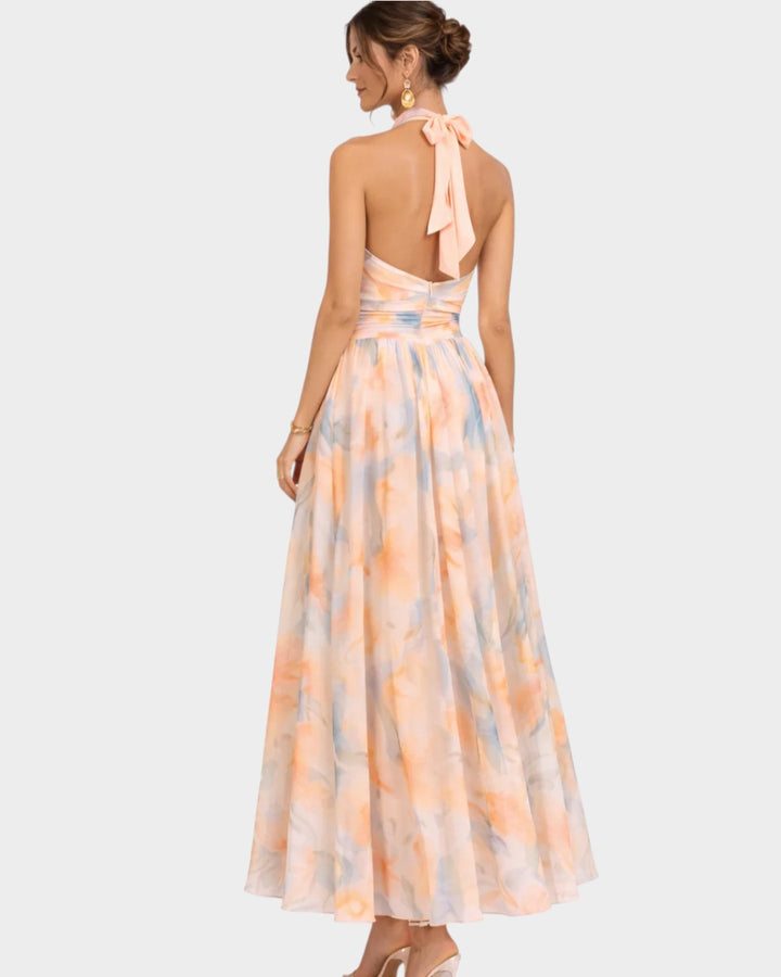 MOLLY | HALTER NECK MAXI DRESS
