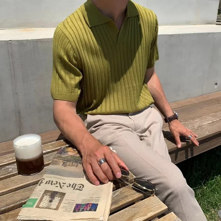 Christian - Elegant Ribbed Polo