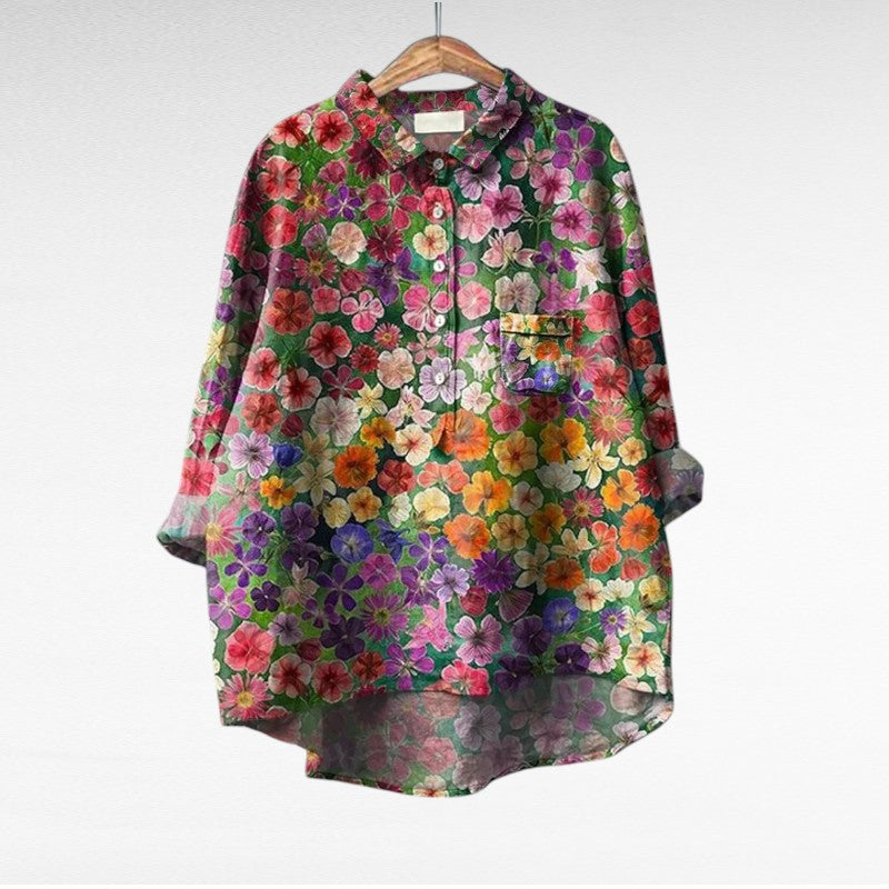 Teresa | Elegant Linen Blouse for Summer