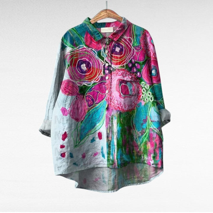Teresa | Elegant Linen Blouse for Summer