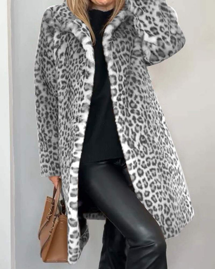 Leigh | Long Leopard Coat