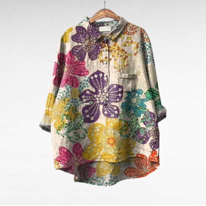 Teresa | Elegant Linen Blouse for Summer