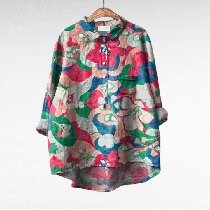 Teresa | Elegant Linen Blouse for Summer