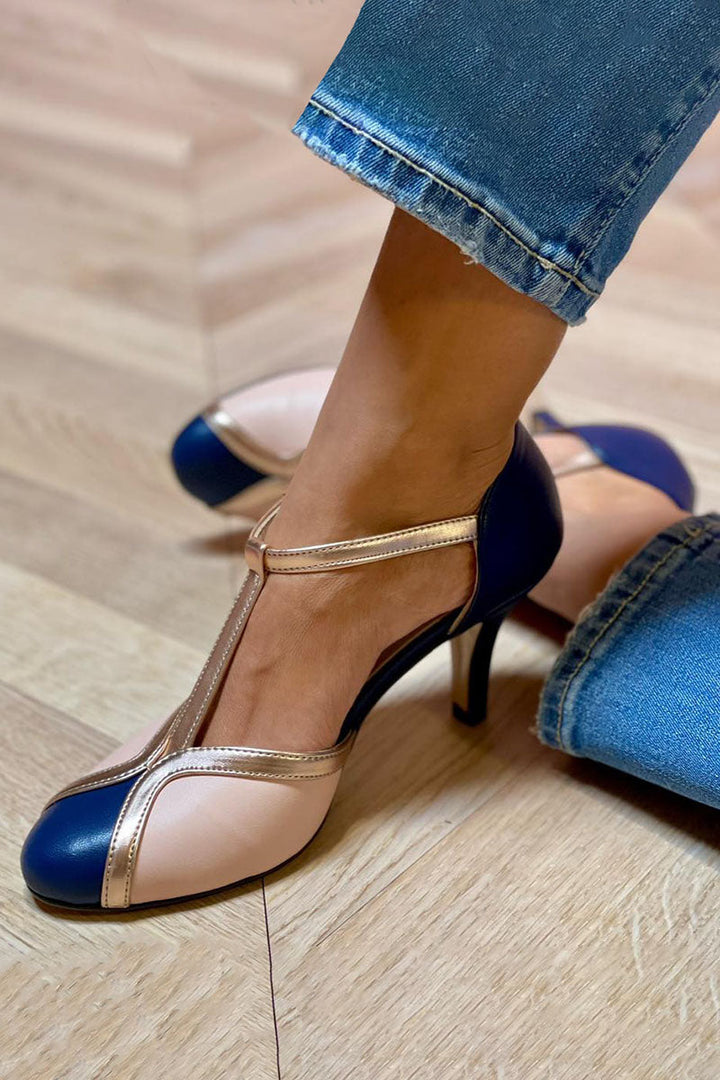 Aléssia | Colorful and Comfortable T-Strap Flats with Round Toe