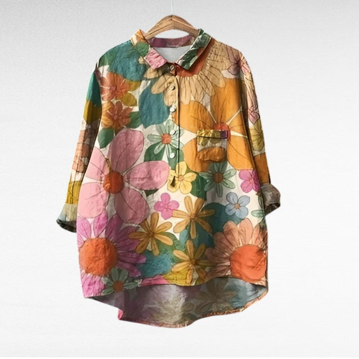 Camille | Elegant Linen Blouse for Summer