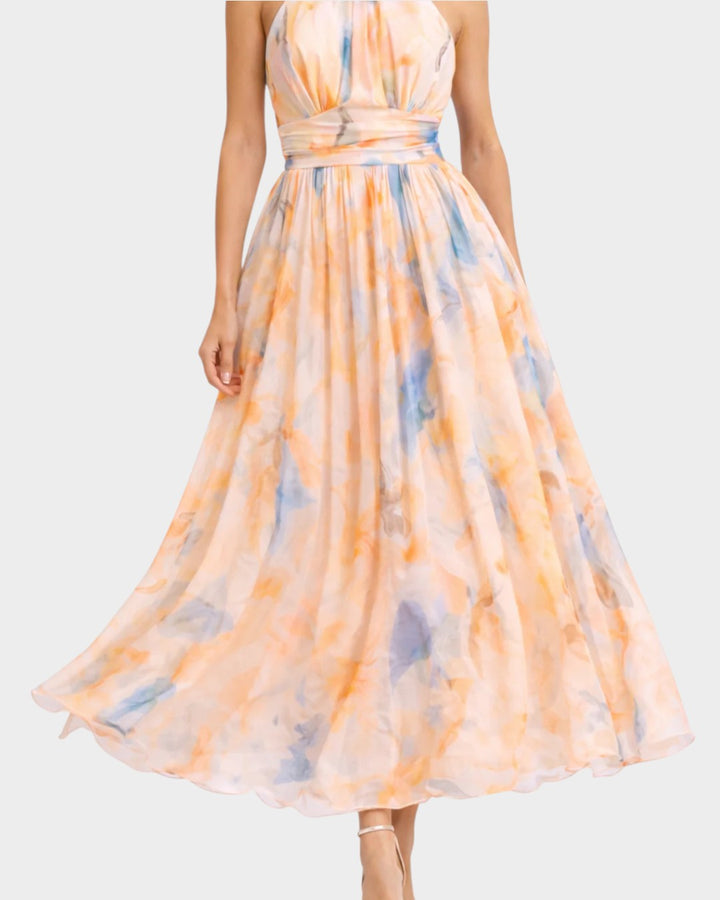 MOLLY | HALTER NECK MAXI DRESS