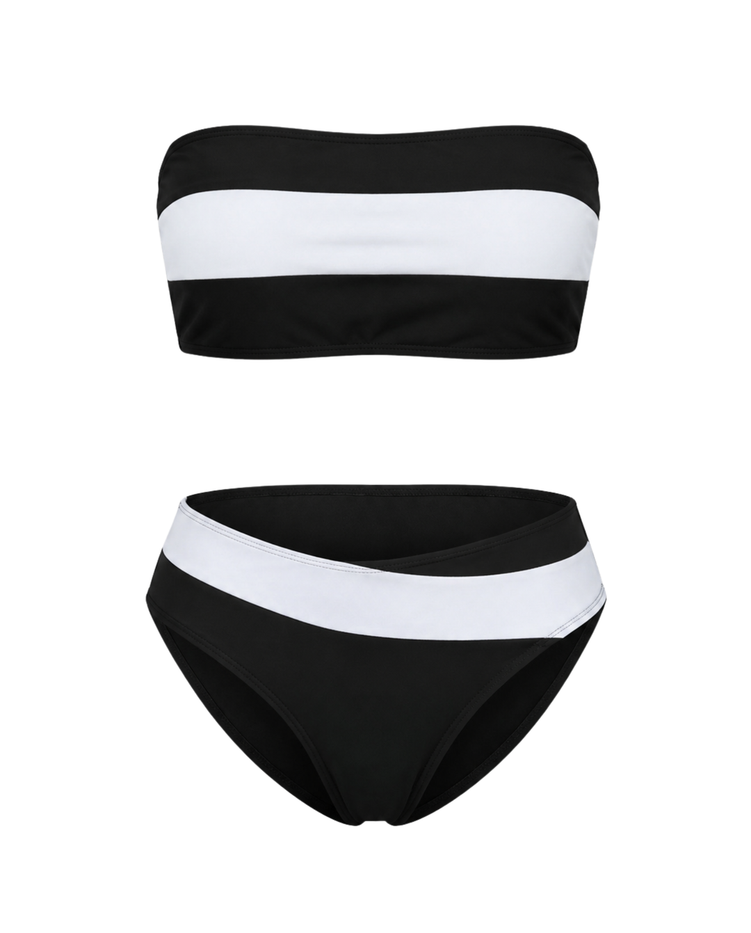Contrasting Colorblock Bikini