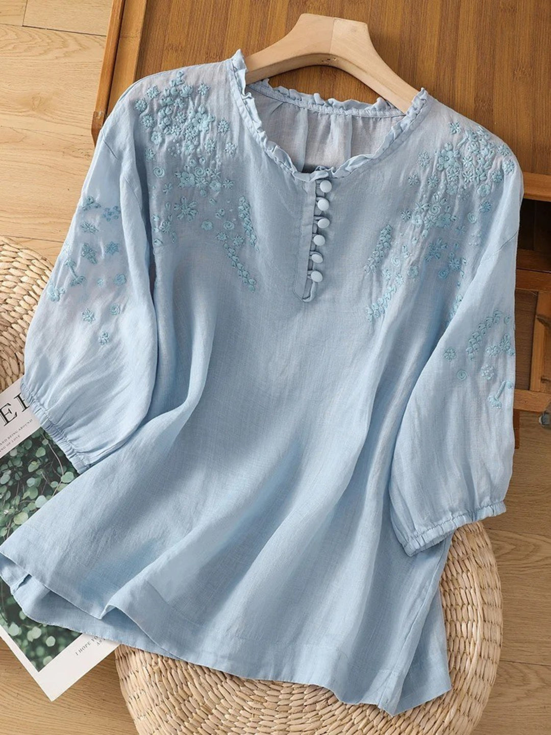Cassandra | Cotton and Linen Blouse