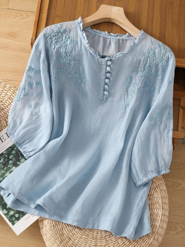 Cassandra | Cotton and Linen Blouse