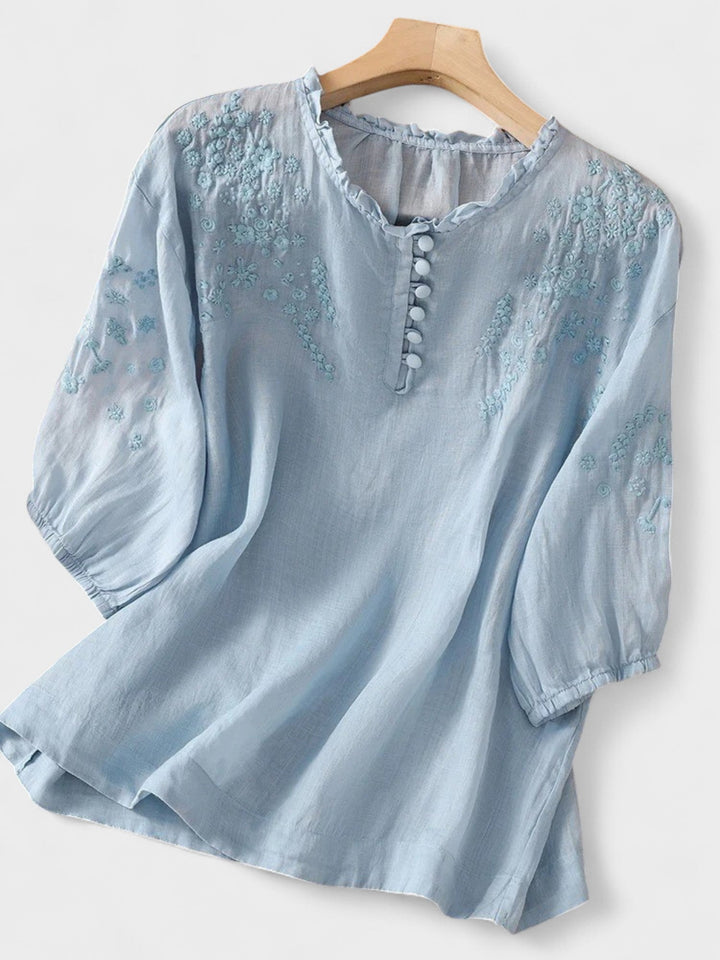 Cassandra | Cotton and Linen Blouse