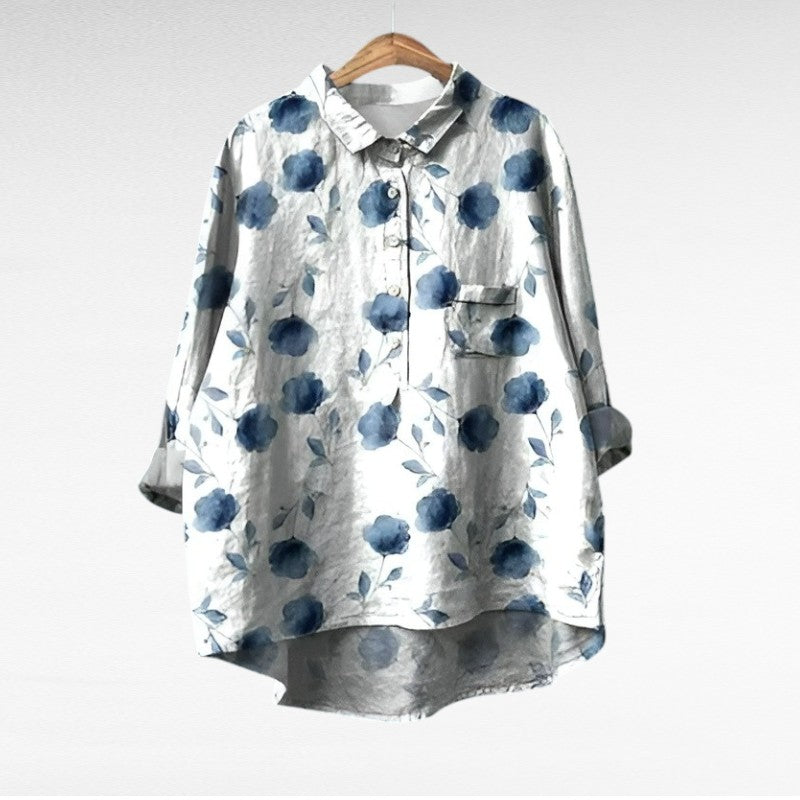 Camille | Elegant Linen Blouse for Summer