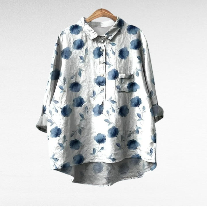 Camille | Elegant Linen Blouse for Summer