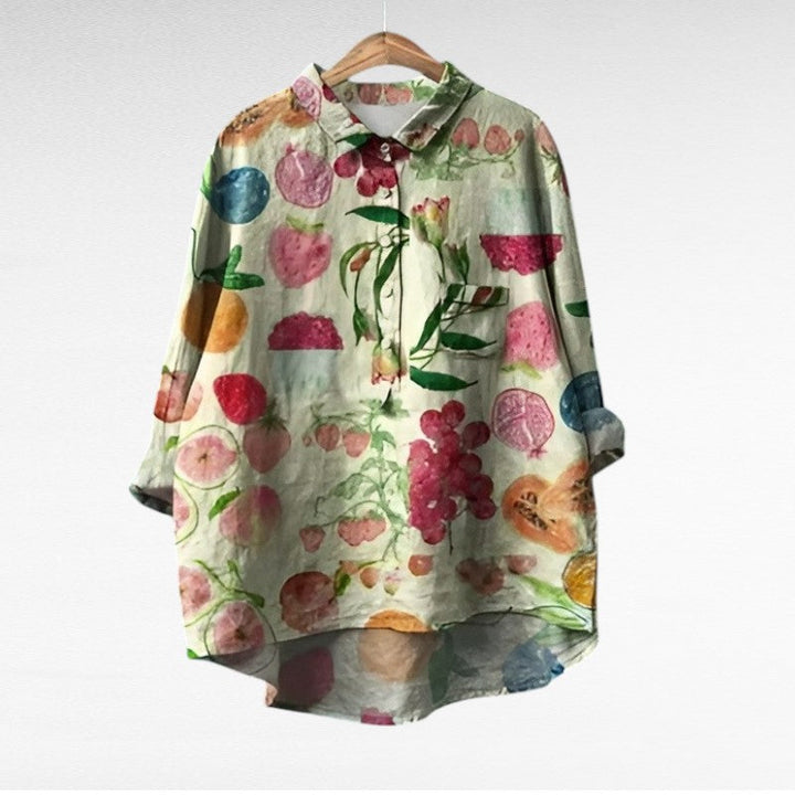 Camille | Elegant Linen Blouse for Summer