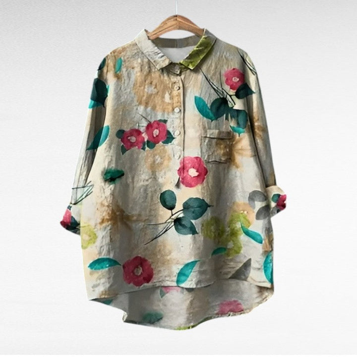 Camille | Elegant Linen Blouse for Summer