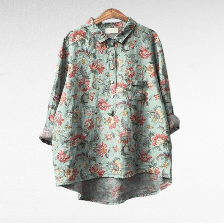 Cheryl | Elegant Linen Blouse for Summer