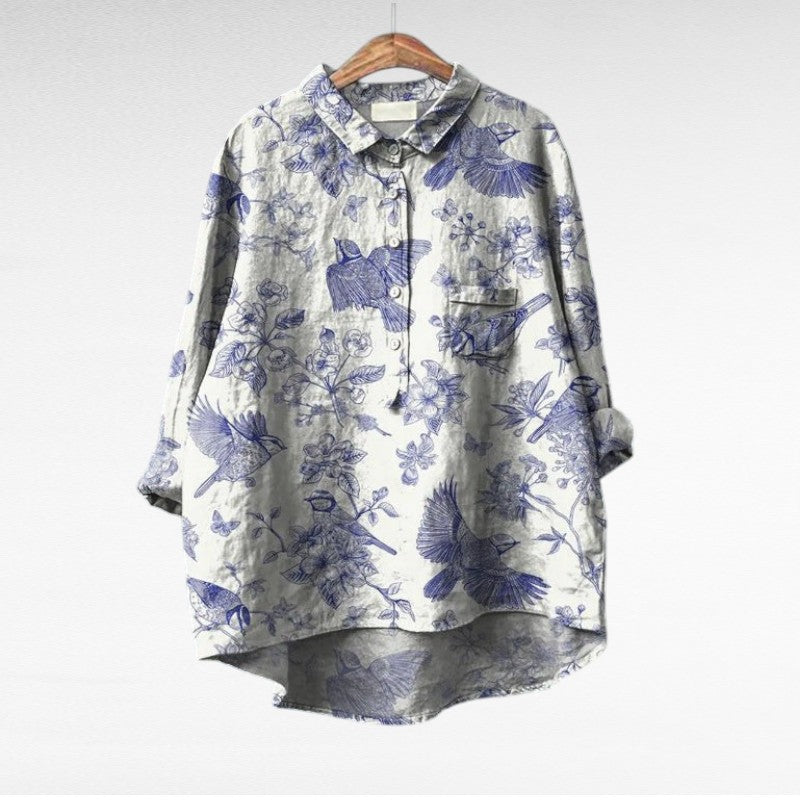 Cheryl | Elegant Linen Blouse for Summer
