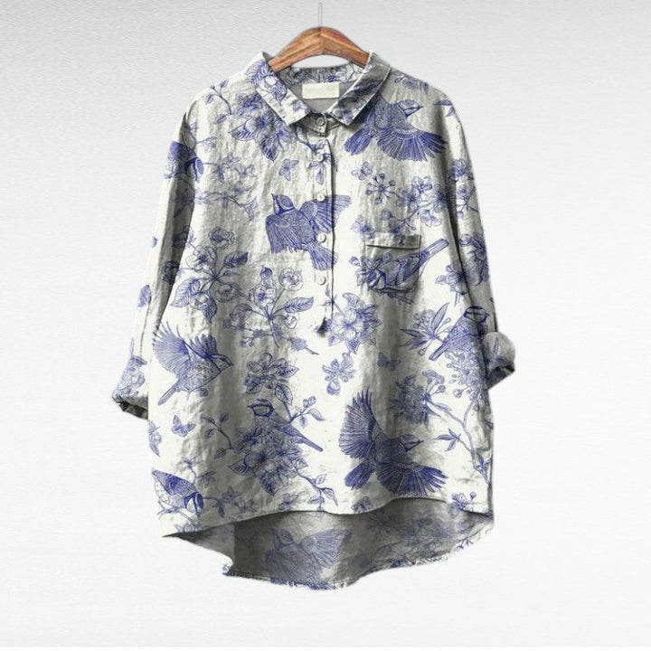 Cheryl | Elegant Linen Blouse for Summer