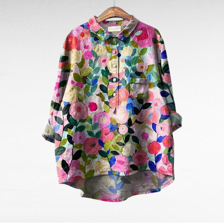 Cheryl | Elegant Linen Blouse for Summer
