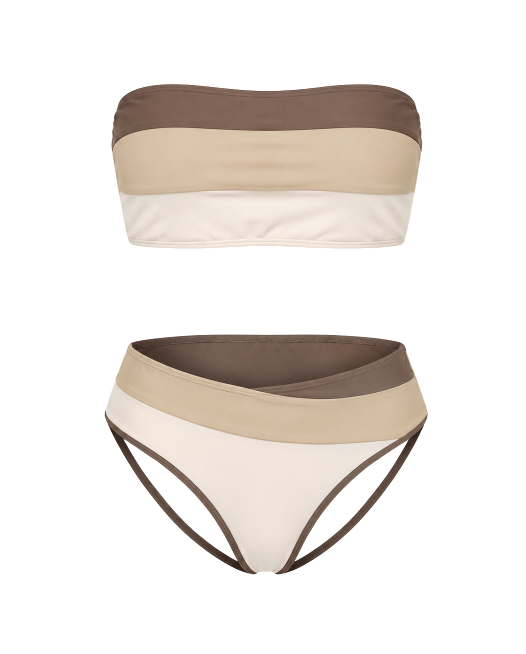 Contrasting Colorblock Bikini