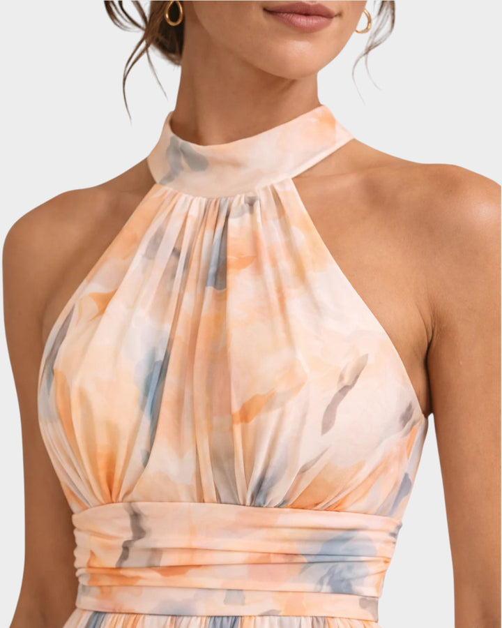 MOLLY | HALTER NECK MAXI DRESS
