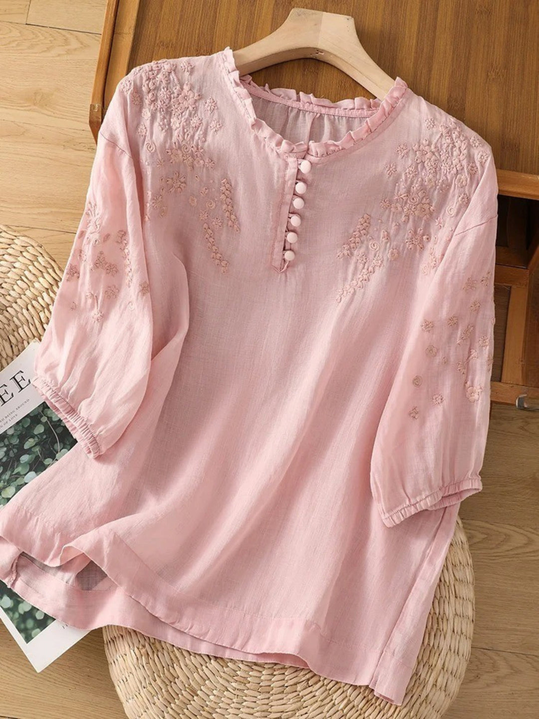 Cassandra | Cotton and Linen Blouse
