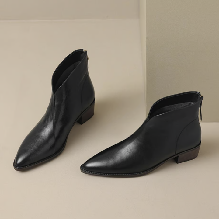 Camelia - Luxury Ankle Boots with Low Heel