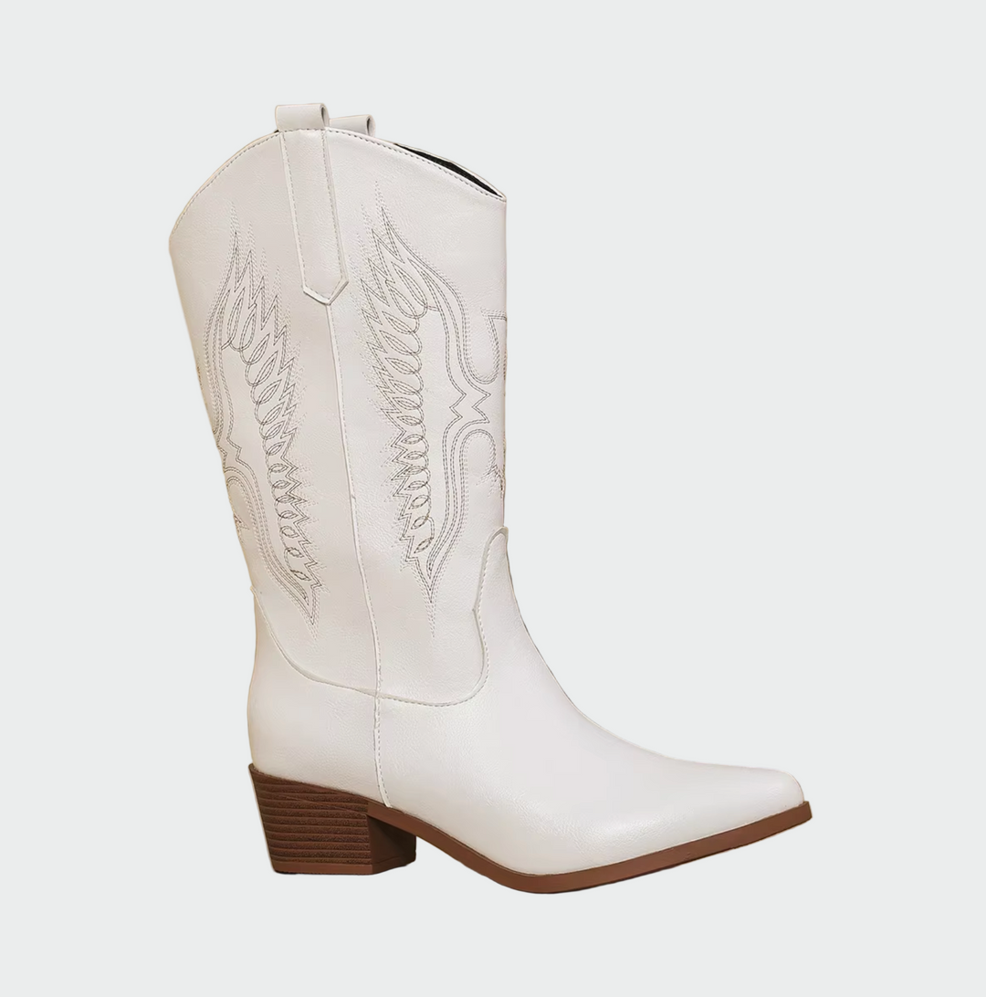 Western leather cowboy boots