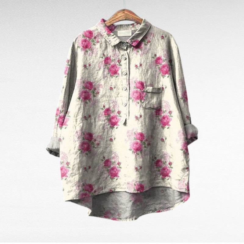 Cheryl | Elegant Linen Blouse for Summer
