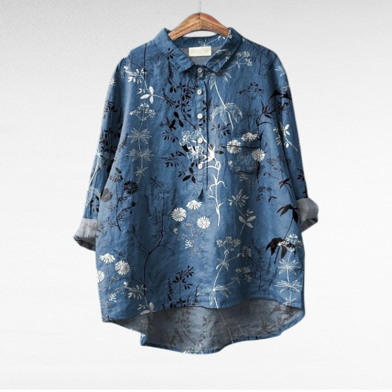 Cheryl | Elegant Linen Blouse for Summer