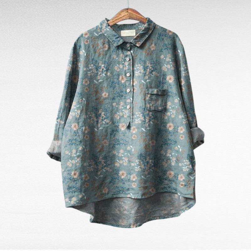 Cheryl | Elegant Linen Blouse for Summer