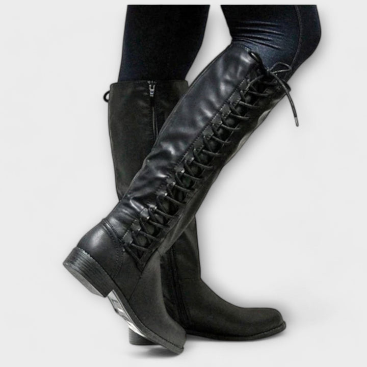 Lucia - Elegant Lace-Up Ankle Boots