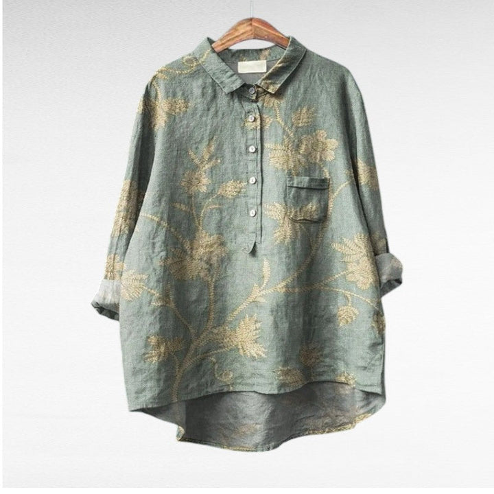 Cheryl | Elegant Linen Blouse for Summer